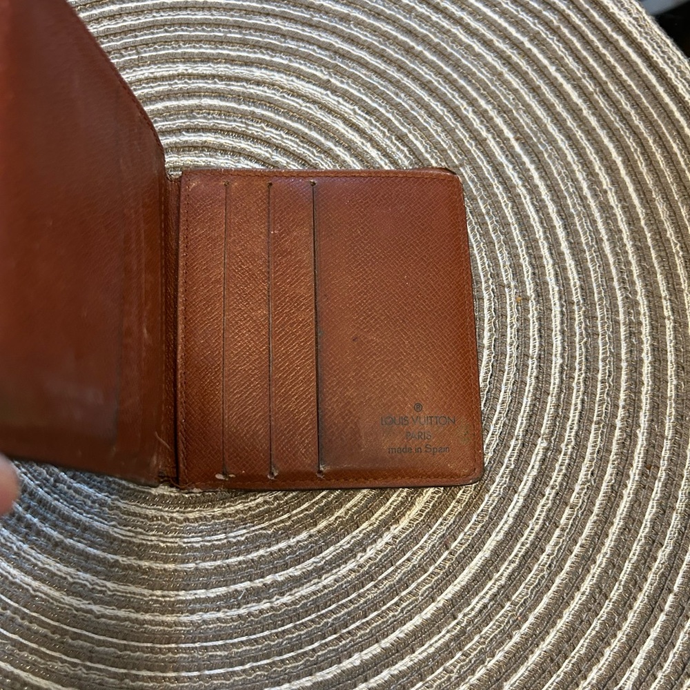 Vintage Louis Vuitton All Leather Wallet / Card Holder – Monogram Men’s Unisex - Picture 6 of 11